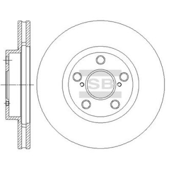 Диск гальмівний TOYOTA AVENSIS(T22), CORONA SALOON 97-06 передн. (SANGSIN) Hi-Q (SANGSIN) SD4049