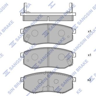 Гальмiвнi колодки кт. Hi-Q (SANGSIN) SP1054-R