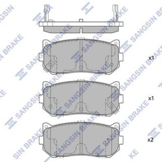 Комплект гальмівних колодок Hi-Q (SANGSIN) SP1079-R