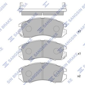 Гальмiвнi колодки кт. Hi-Q (SANGSIN) SP1120