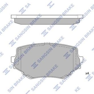 Комплект гальмівних колодок Hi-Q (SANGSIN) SP1535