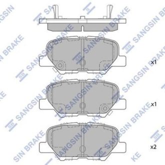 Колодки гальмівні дискові Hi-Q (SANGSIN) SP1731