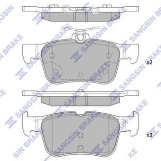 Колодка гальм. диск. FORD EDGE 15 - задн. (SANGSIN) Hi-Q (SANGSIN) SP1919 (фото 1)