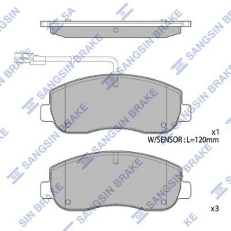 Гальмiвнi колодки кт. Hi-Q (SANGSIN) SP1969