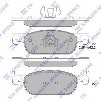 Гальмiвнi колодки кт. Hi-Q (SANGSIN) SP4054