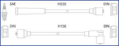 HUCO DAEWOO К-кт високовольтних проводІв Matiz,Tico HITACHI 134227