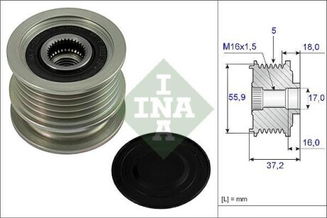 Шкiв генератора INA 535 0009 10