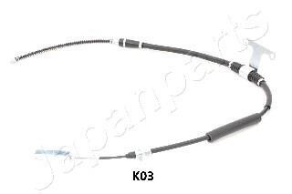 KIA трос ручн.гальма лів.Carnival 01- (бараб.) JAPANPARTS BC-K03
