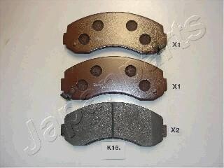 KIA гальмівні колодки передн. K2500 2,5D 03-, K2700 2,7D 99- JAPANPARTS PA-K18AF