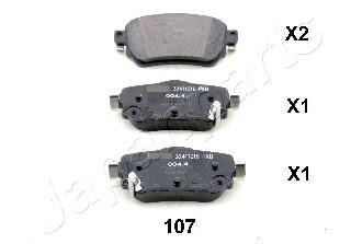 NISSAN гальмівні колодки задн.Qashqai 13- JAPANPARTS PP-107AF (фото 1)