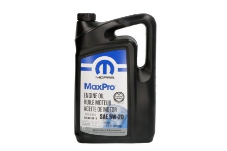 Олива моторна Chrysler Mopar MaxPro 5W-20, 5л. CHRYSLER / DODGE JEEP/CHRYSLER/DODGE 68518203AA