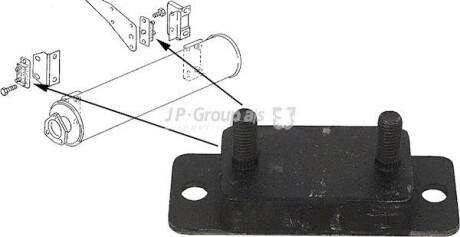 Кріплення труби вихлопної VW TRANSPORTER JP GROUP 1121603600