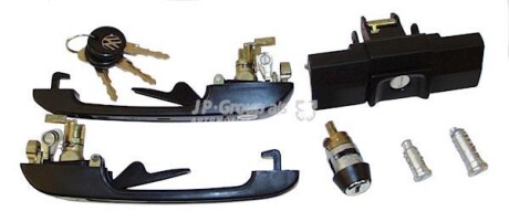 VW К-кт ручок передн.двері з ключами,замками Jetta 83- JP GROUP 1187500310