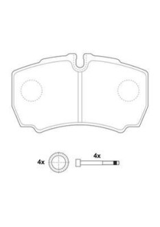 Гальм. колод. задн. Transit, IVECO Daily 00- Jurid 2912309560
