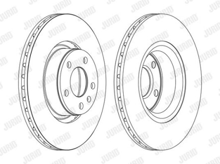 AUDI гальмівний диск передн. A6 2.4I 2.0TDI 2.7TDI 3.0TDI 05- Jurid 562271JC-1 (фото 1)