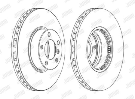 BMW Диск гальмівний передн.5 серия E39 00- Jurid 562384JC-1