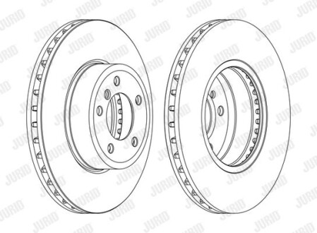 Гальмівний диск пер. BMW (E60/E61) 01-10 (324*77) Jurid 562397JC-1