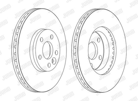 FORD диск гальмівний передн.Monder 07-,S-Max 06-,Kuga 08-,Galaxy 06- Jurid 562628JC-1