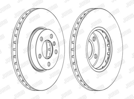 Гальмівний диск пер. BMW X5 (E70)/X6 (E71/E72/F16/F86) (332*62) Jurid 562691JC-1