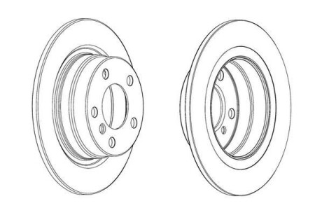 Гальмівний диск зад. BMW 1 (F20/F21)/2 (F23) 11- (289,8*66,2) компл. 2шт Jurid 562905JC
