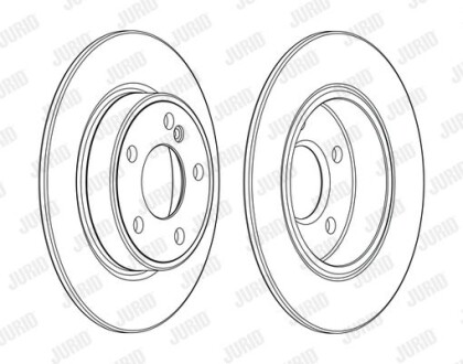 DB диск гальмівний задн. A176 12- Jurid 562995JC