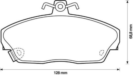 HONDA колодки гальмівні передні Concerto 1.5 16V 90-,Civic VI,VII,Rover 200,400,45,800 Jurid 571438J