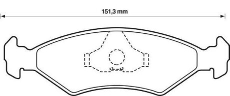 FORD гальмівні колодки дискові Fiesta 95-00 Jurid 571914J