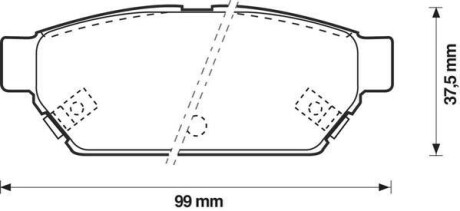 MITSUBISHI гальмівні колодки дискові задн.Carisma 95- Jurid 571943J