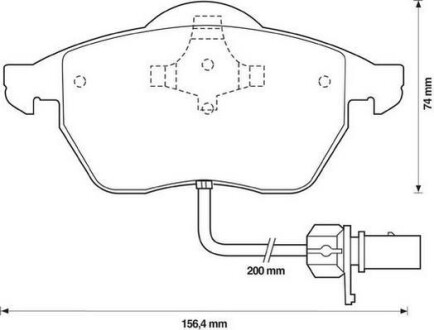 VW гальмівні колодки перед. Audi A6 VW Passat 96- Jurid 571982J