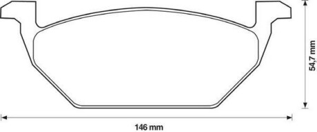 Колодки гальм.передн.Golf-IV 1,6-1,9TDi/AUDI A3 Jurid 571985J
