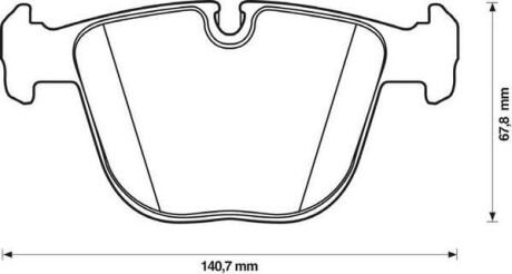 Гальмівні колодки зад. BMW 5 (E60)/7 (E65) 02-10 (ATE) Jurid 571991J