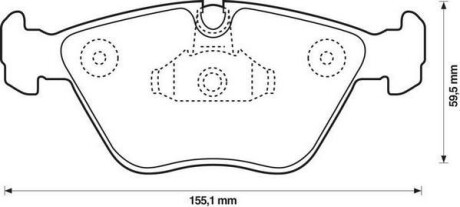 Гальмівні колодки пер. BMW 3 (E46) 97-07/X3 (E83) 03-11 (ATE) Jurid 571994J