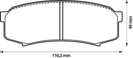 TOYOTA гальмівні колодки задн. Land Cruiser J7,80/90,Prado,FJ Cruiser,Mitsubishi Pajero IV Jurid 572245J