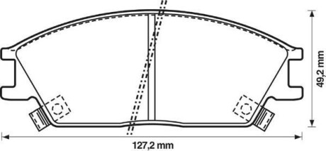 HYUNDAI гальмівні колодки передн.Accent 94-,Getz 02-,Pony 89- Jurid 572269J