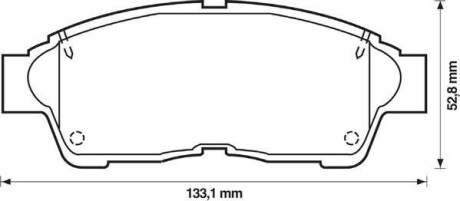 TOYOTA гальмівний колодки передні CARINA E,COROLLA,CAMRY 92 Jurid 572333J