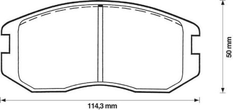 MITSUBISHI гальмівні колодки передні Colt,Lancer 88- Jurid 572375J