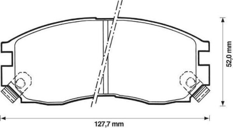 MITSUBISHI гальмівні колодки перед. Colt, Galant, Lancer Jurid 572381J