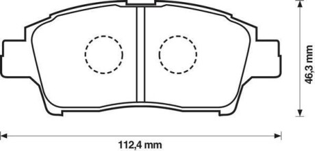 TOYOTA гальмівні колодки передні YARIS 1.3 99- Jurid 572404J (фото 1)