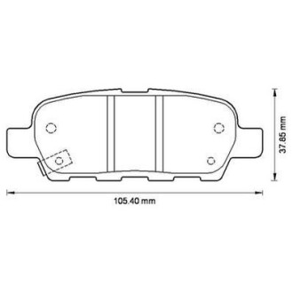 NISSAN гальмівні колодки задні Qashqai, Teana, Tiida, Murano X-TRAIL 06/01- Jurid 572501J (фото 1)