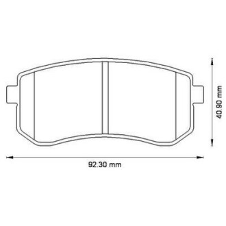Гальмівні колодки зад. Hyundai Accent/Kia Rio/Ceed 05- (mando) Jurid 572527J