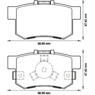 HONDA Тормозные колодки задн.Accord 2.2/2.4 08-,CR-V II 01- Jurid 572544J (фото 1)