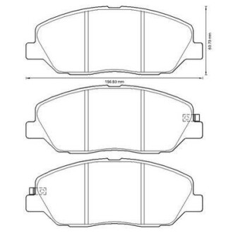 Гальмівні колодки пер. Hyundai Santa FE 06- (mando) Jurid 572607J