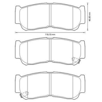 HYUNDAI гальмівні колодки задн.Santa Fe II 06- Jurid 572608J