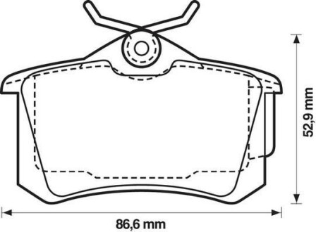 Колодки гальм. задн. RENAULT Fluence, Megane III, Scenic III Jurid 573005J