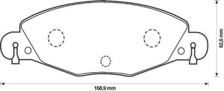 Гальмівні колодки пер. C5 02- (Bosch) Jurid 573029J