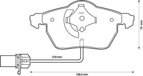 VW гальмівні колодки перед. Audi A6 VW Passat 96- Jurid 573037J