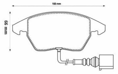 Гальмівні колодки перед. AUDI A3 03- VW Golf V, Caddy, Touran SKODA Octavia Jurid 573128J