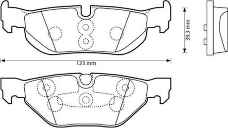 Гальмівні колодки зад. BMW 3(E90)/1(E81) 04-13 (ATE) Jurid 573139J