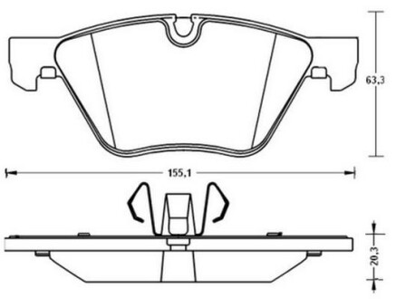 Гальмівні колодки пер. BMW 1 (E81/E87) 06-12 (ATE) Jurid 573187J