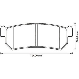 Колодка гальм. CHEVROLET LACETTI -07 задн. Jurid 573216J